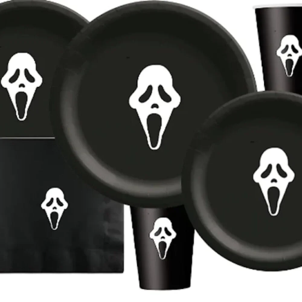 Halloween Ghost- Screamz Party Plates-Cups-napkins set of 60 piece
